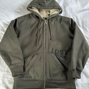 Lost Men's Dark Olive Hoodie Jacket